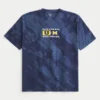Tricou cu imprimeu Boxy University of Michigan Tricou cu imprimeu Boxy University of Michigan