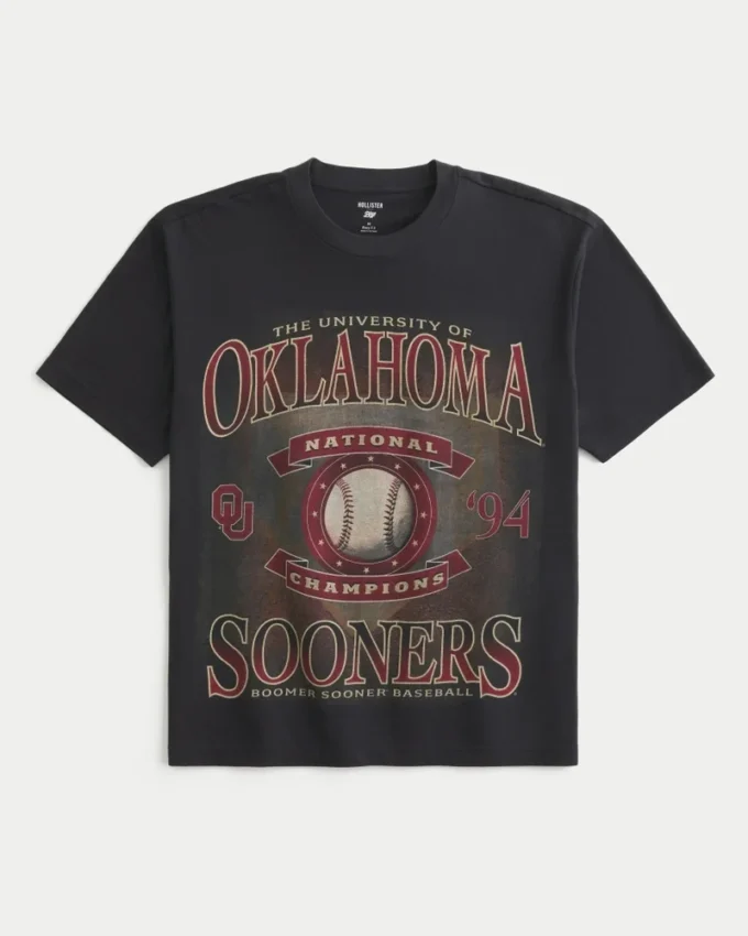 Tricou cu imprimeu Boxy University of Oklahoma Sooners Tricou cu imprimeu Boxy University of Oklahoma Sooners