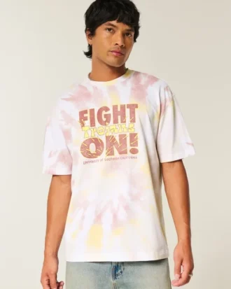 Tricou cu imprimeu Boxy University of Southern California Trojans