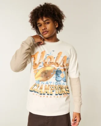 Tricou cu imprimeu Boxy University of Tennessee Volunteers