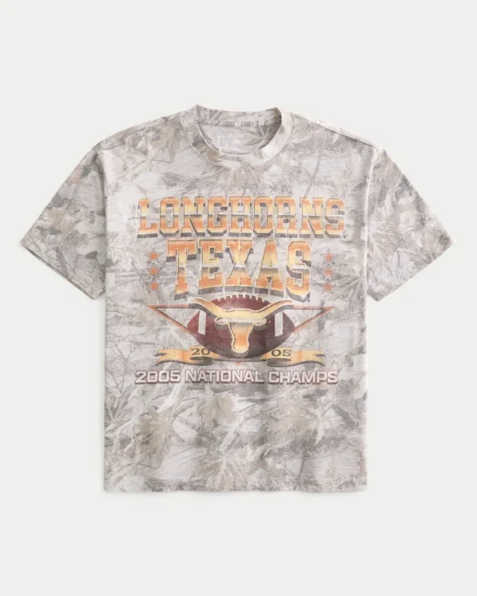 Tricou cu imprimeu Boxy University of Texas at Austin Longhorns Tricou cu imprimeu Boxy University of Texas at Austin Longhorns