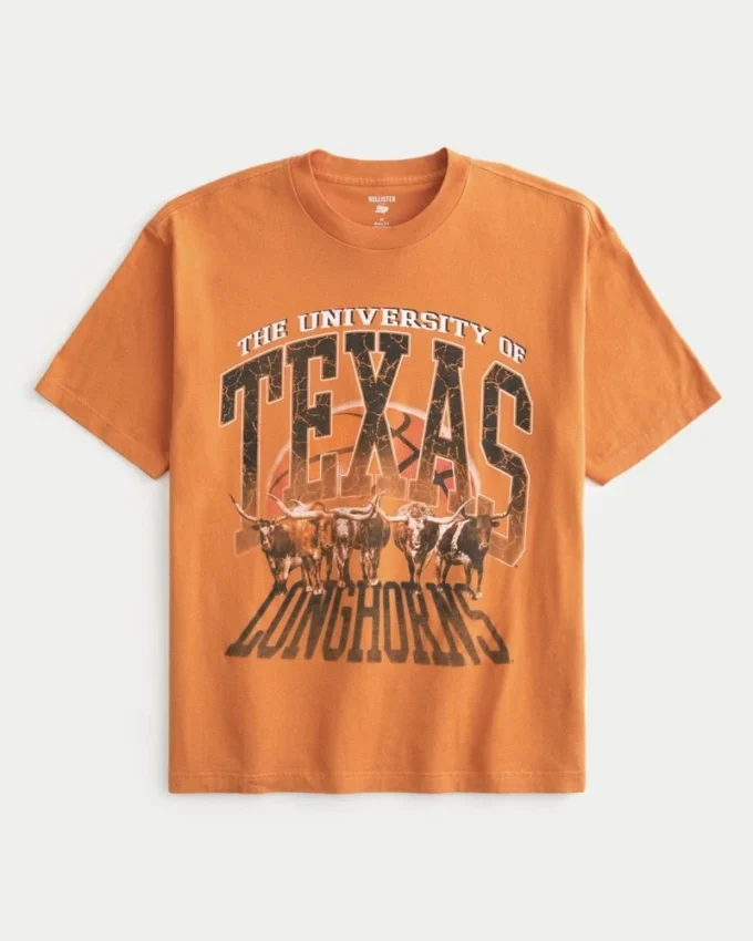 Tricou cu imprimeu Boxy University of Texas Longhorns Tricou cu imprimeu Boxy University of Texas Longhorns