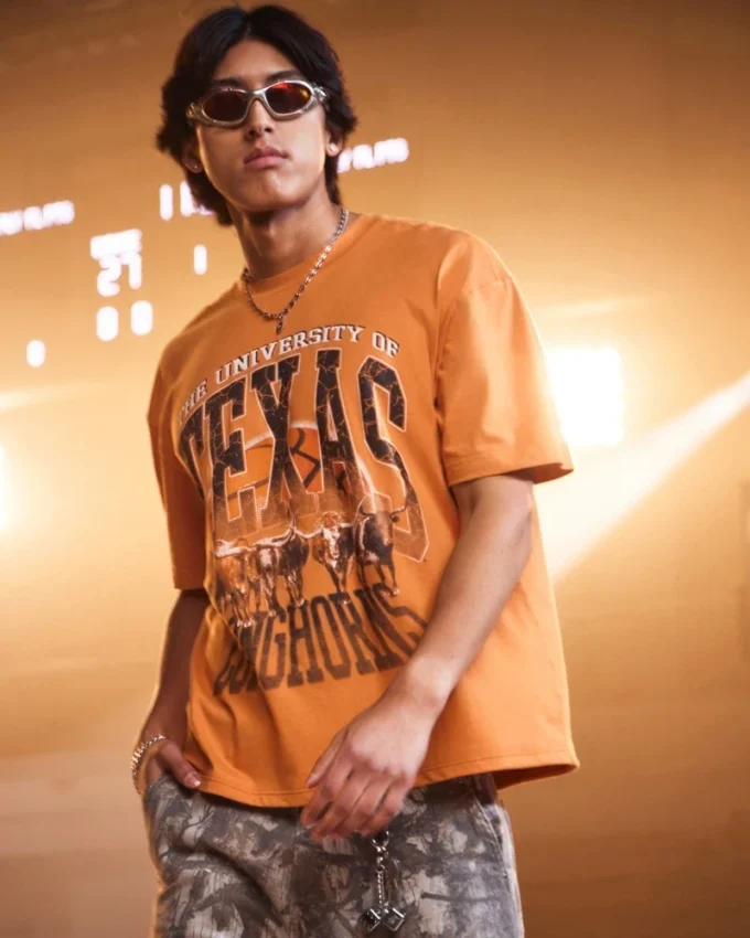 Tricou cu imprimeu Boxy University of Texas Longhorns Tricou cu imprimeu Boxy University of Texas Longhorns