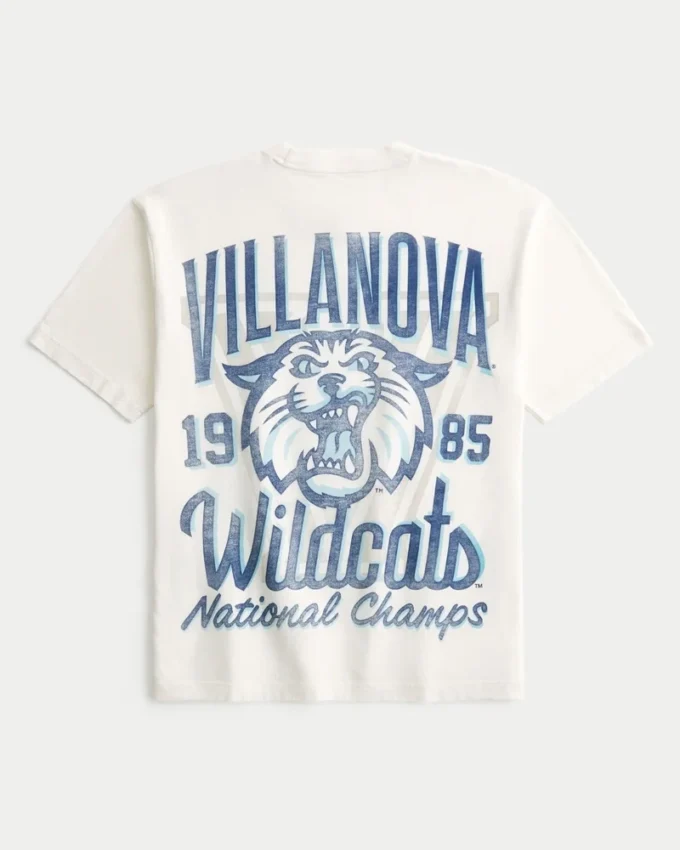 Tricou cu imprimeu Boxy Villanova University Wildcats Tricou cu imprimeu Boxy Villanova University Wildcats