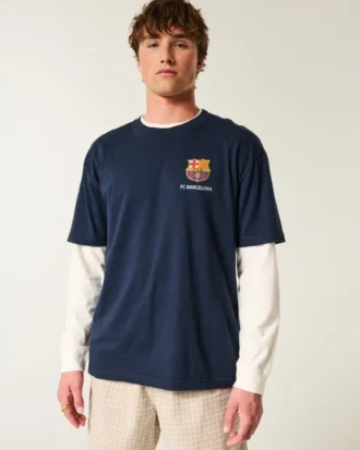 Tricou cu imprimeu FC Barcelona