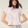 Tricou cu imprimeu floral și fundă ușor de legat Tricou cu imprimeu floral și fundă ușor de legat