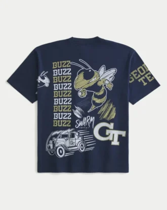 Tricou cu imprimeu Georgia Tech Yellow Jackets