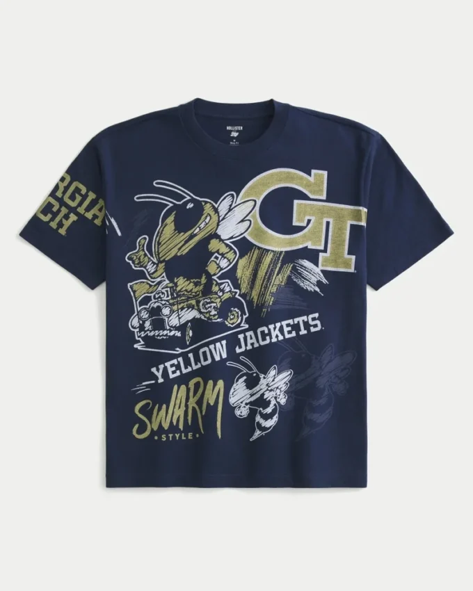 Tricou cu imprimeu Georgia Tech Yellow Jackets Tricou cu imprimeu Georgia Tech Yellow Jackets