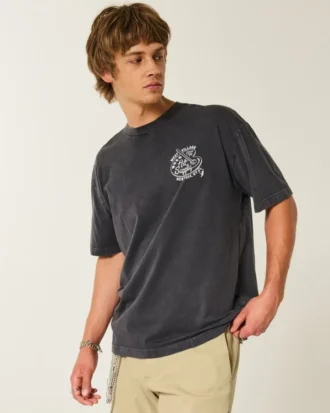 Tricou cu imprimeu grafic Boxy West Village Art Supply