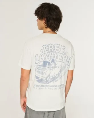 Tricou cu imprimeu Relaxed Freeloaders Moving Company