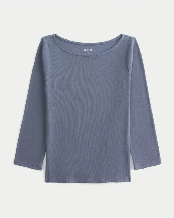 Tricou cu mâneci 3/4 și decolteu în V Tricou cu mâneci 3/4 și decolteu în V