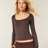 Tricou cu mâneci lungi, croi fără cusături Tricou cu mâneci lungi, croi fără cusături