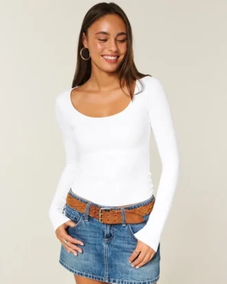 Tricou cu mâneci lungi, croi fără cusături