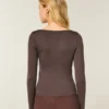 Tricou cu mâneci lungi, croi fără cusături Tricou cu mâneci lungi, croi fără cusături