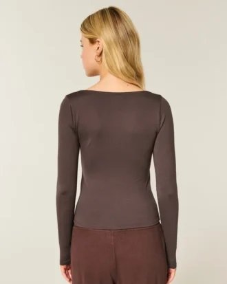 Tricou cu mâneci lungi, croi fără cusături