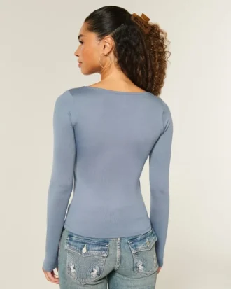 Tricou cu mâneci lungi, croi fără cusături
