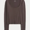 Tricou cu mâneci lungi, croi fără cusături Tricou cu mâneci lungi, croi fără cusături