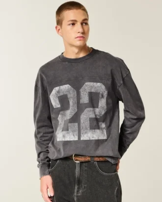 Tricou cu mâneci lungi, gros, cu imprimeu 22