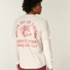 Tricou cu mâneci lungi și imprimeu grafic cu cap de lup Tricou cu mâneci lungi și imprimeu grafic cu cap de lup