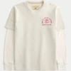 Tricou cu mâneci lungi și imprimeu grafic cu cap de lup Tricou cu mâneci lungi și imprimeu grafic cu cap de lup