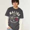 Tricou cu mâneci lungi și logo grafic