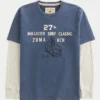 Tricou cu mâneci lungi și logo grafic surf Tricou cu mâneci lungi și logo grafic surf