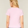 Tricou cu mâneci scurte și guler rotund Tricou cu mâneci scurte și guler rotund