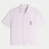 Tricou cu mâneci scurte și imprimeu Key West, din amestec de in, croi drept Tricou cu mâneci scurte și imprimeu Key West, din amestec de in, croi drept