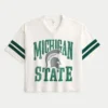 Tricou de fotbal cu grafică Michigan State University Spartans Tricou de fotbal cu grafică Michigan State University Spartans