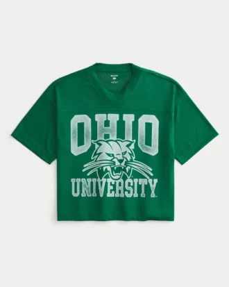 Tricou de fotbal cu grafică Ohio University Bobcats