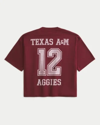 Tricou de fotbal cu grafică Texas A&M University Aggies