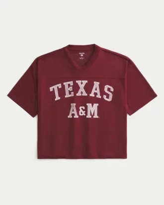 Tricou de fotbal cu grafică Texas A&M University Aggies