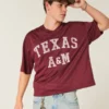 Tricou de fotbal cu grafică Texas A&M University Aggies Tricou de fotbal cu grafică Texas A&M University Aggies