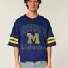 Tricou de fotbal cu grafică Wolverines de la Universitatea din Michigan Tricou de fotbal cu grafică Wolverines de la Universitatea din Michigan