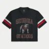 Tricou de fotbal cu imprimeu grafic University of Georgia Bulldogs Tricou de fotbal cu imprimeu grafic University of Georgia Bulldogs