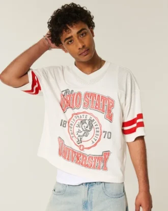 Tricou de fotbal cu imprimeu Ohio State University Buckeyes