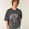 Tricou de fotbal Detroit Graphic, croit larg, din material gros Tricou de fotbal Detroit Graphic, croit larg, din material gros