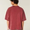 Tricou de fotbal grafic, croit larg, cu imprimeu, din material gros Tricou de fotbal grafic, croit larg, cu imprimeu, din material gros