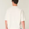 Tricou de fotbal grafic, croit larg, cu imprimeu, din material gros Tricou de fotbal grafic, croit larg, cu imprimeu, din material gros