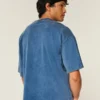 Tricou de fotbal grafic, croit larg, cu imprimeu, din material gros Tricou de fotbal grafic, croit larg, cu imprimeu, din material gros