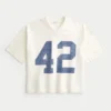 Tricou de fotbal grafic, croit larg, cu imprimeu, din material gros Tricou de fotbal grafic, croit larg, cu imprimeu, din material gros