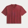 Tricou de fotbal grafic, croit larg, cu imprimeu, din material gros Tricou de fotbal grafic, croit larg, cu imprimeu, din material gros