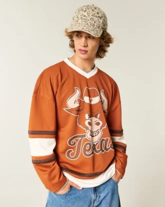 Tricou de hochei cu grafică University of Texas at Austin Longhorns