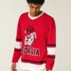 Tricou de hochei cu imprimeu grafic University of Georgia Bulldogs Tricou de hochei cu imprimeu grafic University of Georgia Bulldogs