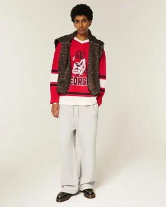 Tricou de hochei cu imprimeu grafic University of Georgia Bulldogs