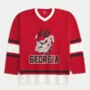 Tricou de hochei cu imprimeu grafic University of Georgia Bulldogs Tricou de hochei cu imprimeu grafic University of Georgia Bulldogs