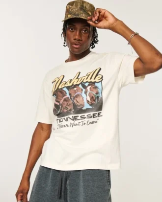 Tricou din bumbac cu imprimeu Nashville Tennessee