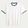 Tricou din bumbac gros, croit drept Tricou din bumbac gros, croit drept