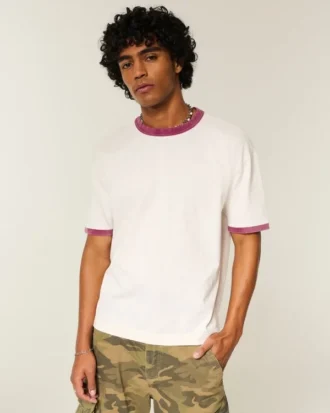 Tricou din bumbac gros, croit drept
