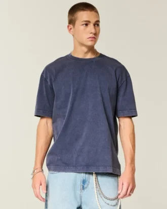 Tricou din bumbac gros, croit drept
